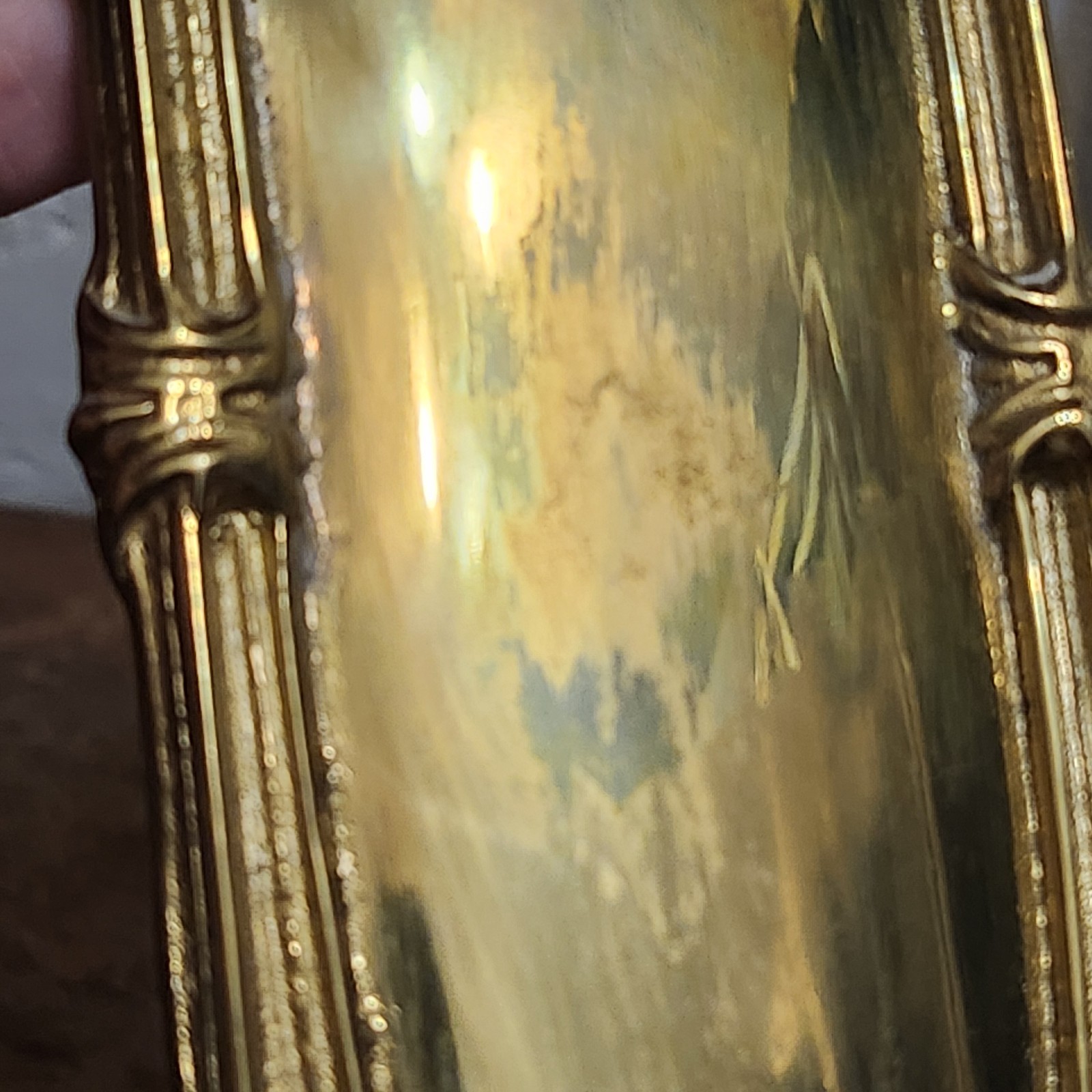 Pair Tell City Ornate Polished Brass Candle Holder Wall Sconces Pattern 4006 15"