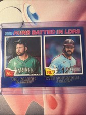 2026 Topps Heritage RBI Leaders Cal Raleigh Kyle Schwarber Blue Chrome  /150