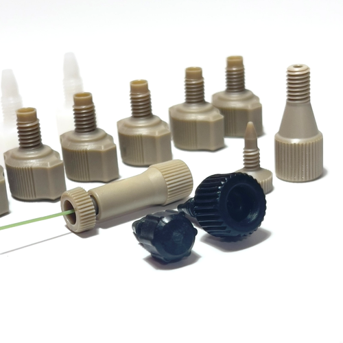 Lot Upchurch IDEX HPLC PEEK Finger-Tight Fittings Nuts Connectors Union Assembly - Picture 10 of 13