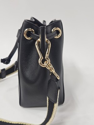 Marc Jacobs “The Bucket Bag” Small Leather Crossbody Bag BLACK