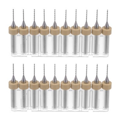 20 Set 0.8mm Carbide CNC Engraving Circuit Board Micro PCB Drill Bits