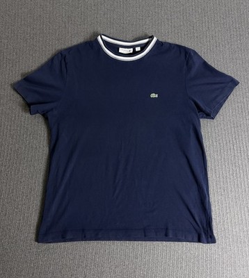 Lacoste Men s L Solid Navy Logo Crew Neck Short Sleeve T-Shirt Regular Fit