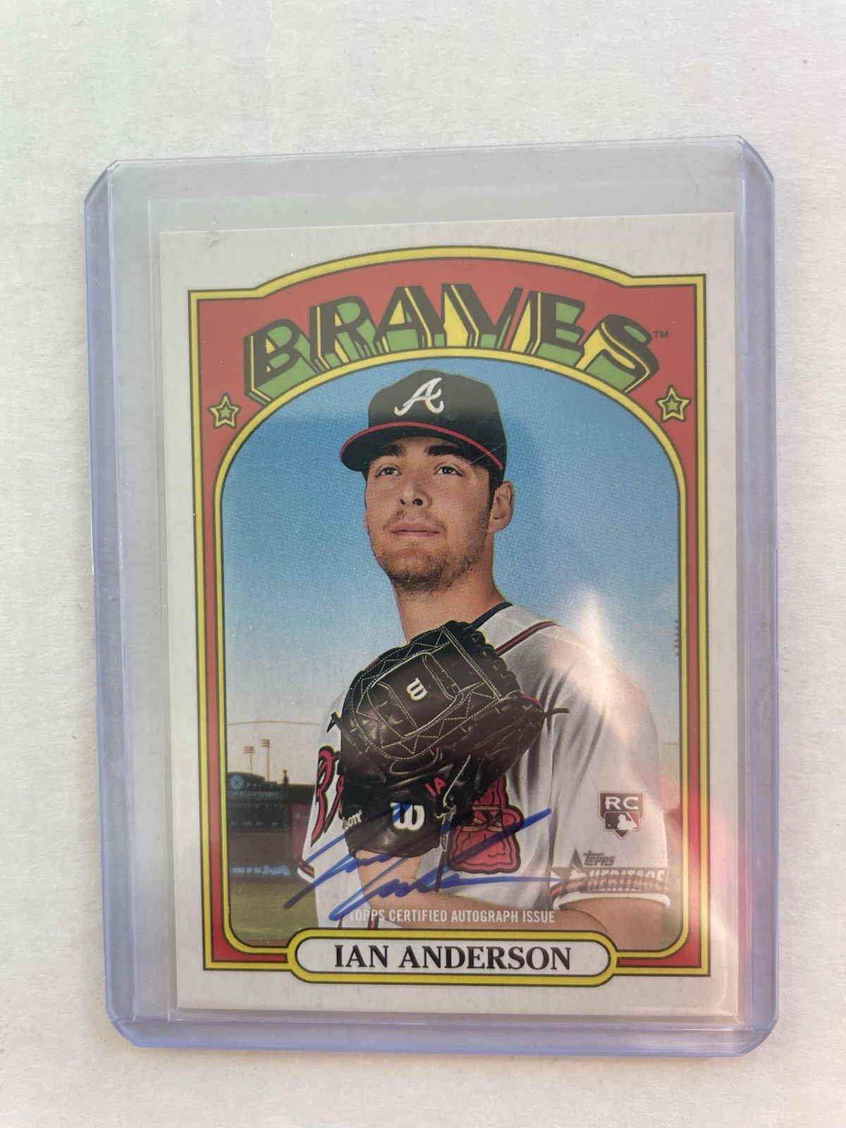 2021 Topps Heritage - Real One Autographs Ian Anderson #ROA-IA (AU, RC)