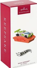 2023 Hallmark Hot Wheels Mach Speeder, Keepsake Christmas Tree Ornament, NEW