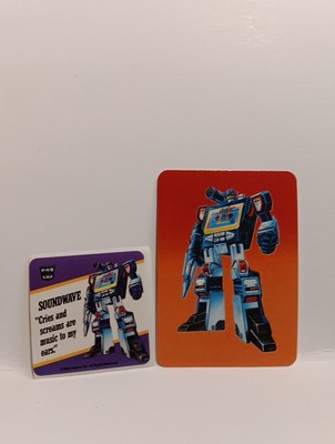 1985 Hasbro Transformers Action Card # 104 Soundwave NM & Sticker  Fast Shipping