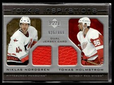 2005-06 Upper Deck Rookie Update Niklas Nordgren/Tomas Holmstrom Rookie 925/999