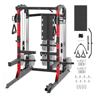 GarveeLife 2000LB Power Rack Home Gym Pulley Cage Squat Stand Heavy Duty