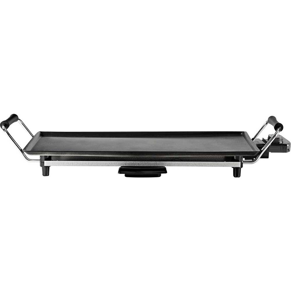 Plancha Nedis FCTE110EBK50 Barbecue de table électrique plaque antiadhésive et thermostat réglable