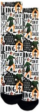 Spoontiques Elf White Crew Socks - SHOE SIZE 5-10 Men 7-12 women