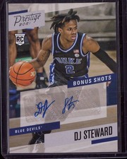 2021-22 Panini Chronicles Draft Picks Prestige Bonus Shots Signatures DJ Steward