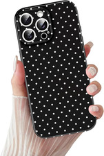 Polka Dot Phone Case for iPhone 15 Pro Max Cute Fashion Pattern Case 6.7", Aesth