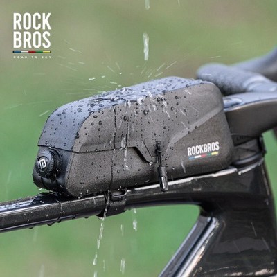 ROAD TO SKY/ ROCKBROS Bicycle Top Tube Bag Waterproof Frame Bag Magnetic Closure