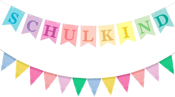 Leikedun Einschulung Deko MäDchen, Pastell-Schulkind Girlande-image