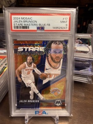 2024-25 Panini Mosaic  Stare Masters Jalen Brunson #17 Blue Fast Break Prizm /85