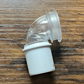 CPAP Mask/Hose Elbow Connector Replacement Part Clear/White Plastic