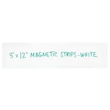 3 x 12" White Warehouse Labels - Magnetic Strips