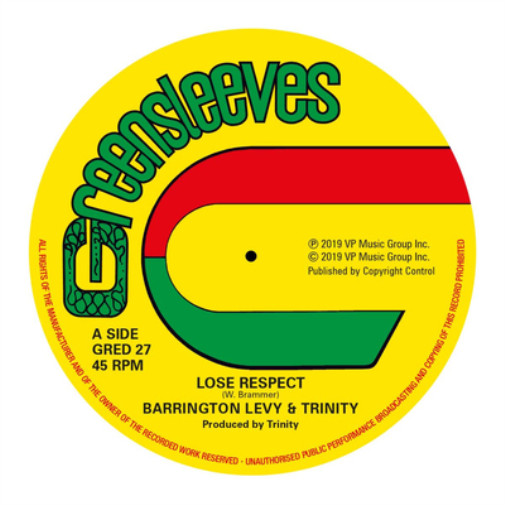 Сингл Barrington Levy & Trinity Lose Respect (винил) 12 (ИМПОРТ из Великобритании)