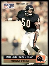 1991 Pro Set FACT Mobil Mike Singletary Chicago Bears #5