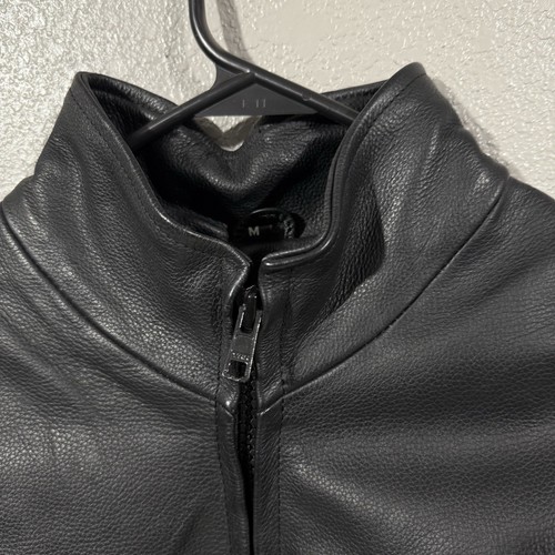 Leather Motorcycle Jacket Women’s Sz M Xelement Biker Black Braided Accents - Picture 7 of 13