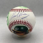 Nick Kurtz Custom Painted Autograph Baseball 1/1 By Chaz Mataz Oakland Athletics