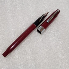VINTAGE SHEAFFER IMPERIAL BURGUNDY S.STEEL NIB FOUNTAIN PEN