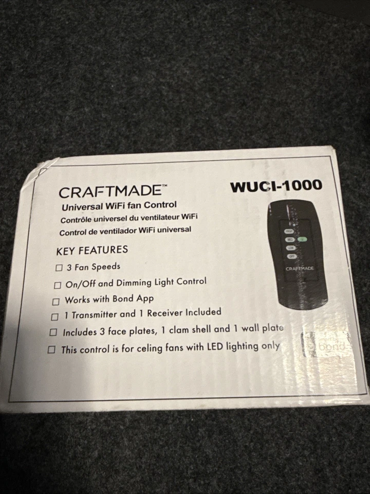 Accesorio de iluminación artesanal WUCI-1000 - Control de ventilador WiFi universal de 3 velocidades Foto 2 de 4