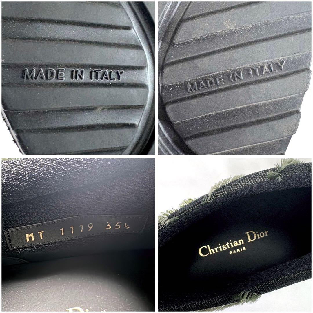 Christian Dior Short Boots Camouflage Size 22.5 cm Green Canvas thumbnail 9