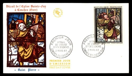 Mayfairstamps France FDC 1963 Stained Glass Window St Pierre First Day Cover aax