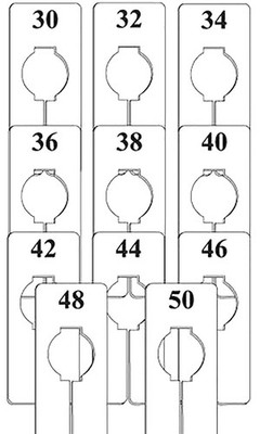 SSWBasics Rectangular Size Dividers Men's Variety Pack 5  L x 2  W