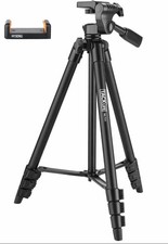 Lightweight Tripod 55-Inch, Aluminum Travel/Camera/Phone Tripod with Carry Bag,