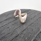 VTG Modernist Wave Ring 7 Silver Abstract Curved Organic Fluid Minimalist GUC