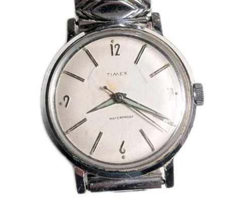 Timex Marlin White Dial Mens Vintage 1950s Mechanical Handwind Manual Watch
