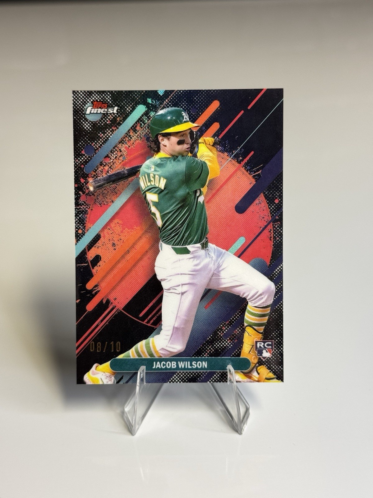 Jacob Wilson Black /10 Rookie 2025 Topps Finest Rare #295 Athletics SSP RC