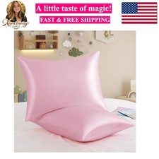 2 Pack Zippered Satin Toddler Pillowcases 13x18 Inch - Silky Soft Toddler Pil...