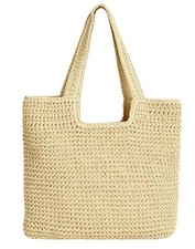 Beach Bags for - Summer Soft Large Woven Shoulder Purse Handbag, Beach Tote S...