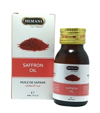 Hemani SAFFRON Oil, Natural Oil for Skin,Hair Care & Aromatherapy / زيت الزعفران