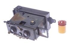   RICHARD VERASCOPE 7X13CM RARE STEREO PLATE CAMERA ZEISS 85MM TESSAR LENSES