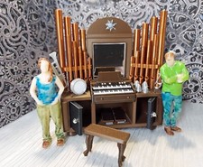 Organo steampunk unico scala 1:24 (metà) stampa 5 colori con panca in cioccolato 