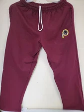 0221 Mens WASHINGTON REDSKINS Full Length Jersey SWEATPANTS MAROON RUNNING OUT