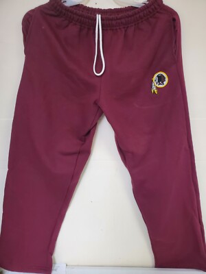 0221 Mens WASHINGTON REDSKINS Full Length Jersey SWEATPANTS MAROON