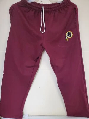 NFL TEAM APPAREL 0221 Mens WASHINGTON REDSKINS Full Length Jersey SWEATPANTS MAROON RUNNING OUT