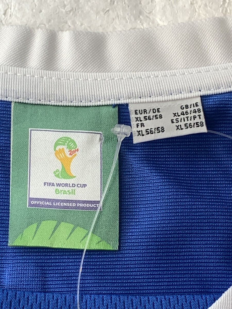 NWT 2014 FIFA World Cup Italy Home Jersey Blue Size Mens XL NWT 2014 FIFA World Cup Italy Home Jersey Blue Size Mens XL