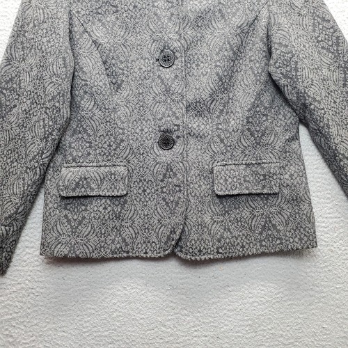Coldwater Creek Blazer Jacket Women Size 16 Multicolor Damask Lined Button Front - Picture 3 of 16