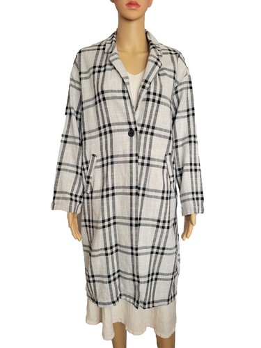 Medium COTTON ON Plaid Long Sleeve Button Down Lightweight Coat, Jacket Blazer - Picture 2 of 11