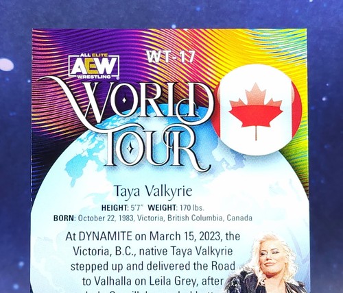 Taya Valkyrie SSP2023 UD AEW SSP Canada World Tour 3D Holo Lenticular Cubierta Superior - Imagen 8 de 14