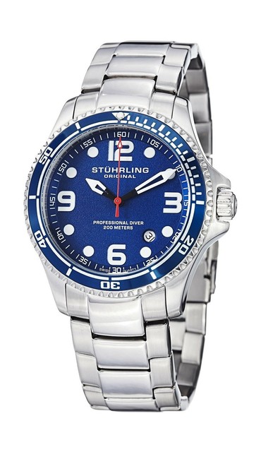 stuhrling men's professional dive watch