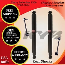 KYB OEM Rear Shocks W/ Sway Bar For 2007-2014 Chevy Suburban 1500 Lifetime Warr.