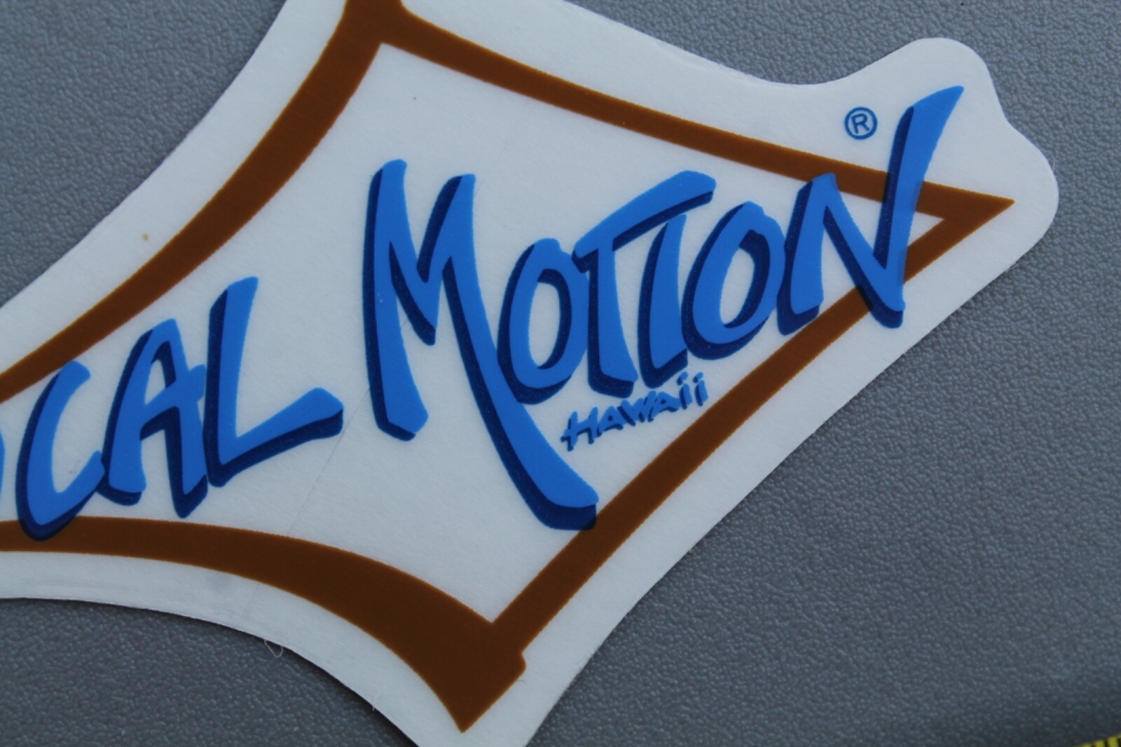 LOCAL MOTION Hawaii Surfboards Clear Brown Blue 80's LM1 Vintage Surfing STICKER