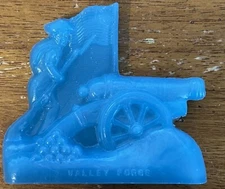 Mold-A-Rama Historical Valley Forge Cannon Patriot Souvenir LIGHT AQUA BLUE