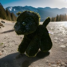 Aurora World Flopsie Black Cat Kitty Plush Green Eyes Stuffed Animal Plush 8in.